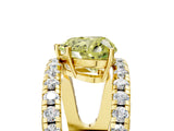 Yellow gold Fancy Yellow Heart  Solitaire Split Shank Pave Diamond Ring_52
