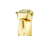 Yellow gold Fancy Yellow Heart  Solitaire Tension Set Diamond Ring with Wide Band_42