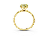 Yellow gold Fancy Yellow Heart  Solitaire Twist Band Ring with Four-Prong Setting_71