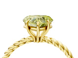 Yellow gold Fancy Yellow Heart  Solitaire Twist Band Ring with Four-Prong Setting_72