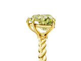 Yellow gold Fancy Yellow Heart  Solitaire Twist Band Ring with Four-Prong Setting_73