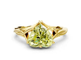Yellow gold Fancy Yellow Heart  Solitaire Twist Band Six-Prong Setting 2