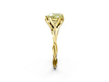 Yellow gold Fancy Yellow Heart  Solitaire Twist Band Six-Prong Setting 4