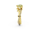 Yellow gold Fancy Yellow Heart  Solitaire Twist Band with Pavé Accents and Four-Prong Setting_22