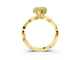 Yellow gold Fancy Yellow Heart  Solitaire Twist Band with Pavé Accents and Four-Prong Setting_23
