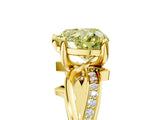 Yellow gold Fancy Yellow Heart  Solitaire Twist Band with Pavé Accents and Four-Prong Setting_25