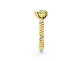 Yellow gold Fancy Yellow Heart  Solitaire Twisted Band Prong Set Engagement Ring_63