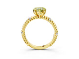 Yellow gold Fancy Yellow Heart  Solitaire Twisted Band Prong Set Engagement Ring_64