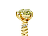 Yellow gold Fancy Yellow Heart  Solitaire Twisted Band Prong Set Engagement Ring_66