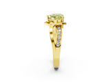 Yellow gold Fancy Yellow Heart  Solitaire Twisted Band with Prong Setting_5