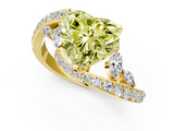 Yellow gold Fancy Yellow Heart  Solitaire with Pavé Twist Band and Four-Prong Setting_67