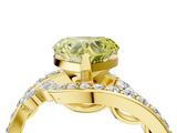 Yellow gold Fancy Yellow Heart  Solitaire with Pavé Twist Band and Four-Prong Setting_70
