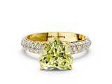 Yellow gold Fancy Yellow Heart  Solitaire with Pave Band and Four-Prong Setting_3