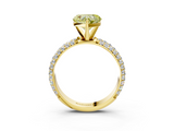 Yellow gold Fancy Yellow Heart  Solitaire with Pave Band and Four-Prong Setting_6