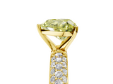 Yellow gold Fancy Yellow Heart  Solitaire with Pave Band and Four-Prong Setting_8