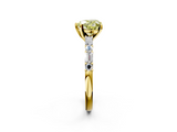 Yellow gold Fancy Yellow Heart  Solitaire with Side Baguettes and Channel Set Band_63