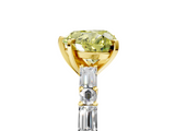 Yellow gold Fancy Yellow Heart  Solitaire with Side Baguettes and Channel Set Band_66