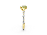 Yellow gold Fancy Yellow Heart  Solitaire with Side Stones on a Pavé Band and Four-Prong Setting_25