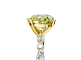 Yellow gold Fancy Yellow Heart  Solitaire with Side Stones on a Pavé Band and Four-Prong Setting_28