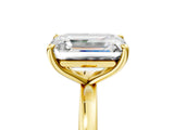 Yellow gold Fancy Yellow Heart  and Emerald Cut Toi Moi Ring with Prong Setting_51