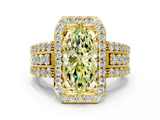Yellow gold Fancy Yellow Marquise -Cut Halo Diamond Ring with Split Shank and Four-Prong Setting_17