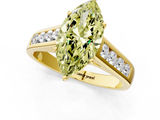 Yellow gold Fancy Yellow Marquise  Brilliant Channel-Set Solitaire Ring with Four-Prong Setting_18