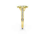 Yellow gold Fancy Yellow Marquise  Brilliant Cut Diamond Engagement Ring with Pavé Band and Four-Prong Setting_36