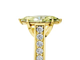 Yellow gold Fancy Yellow Marquise  Brilliant Cut Diamond Engagement Ring with Pavé Band and Four-Prong Setting_39