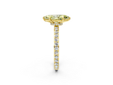 Yellow gold Fancy Yellow Marquise  Brilliant Pavé Band Solitaire with Four-Prong Setting_19