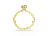Yellow gold Fancy Yellow Marquise  Brilliant Pavé Band Solitaire with Four-Prong Setting_20