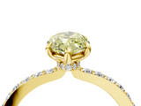 Yellow gold Fancy Yellow Marquise  Brilliant Pavé Band Solitaire with Four-Prong Setting_21