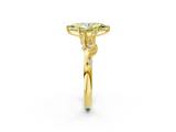 Yellow gold Fancy Yellow Marquise  Brilliant Solitaire with Leaf Motif Band and Four-Prong Setting_36