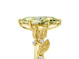 Yellow gold Fancy Yellow Marquise  Brilliant Solitaire with Leaf Motif Band and Four-Prong Setting_39