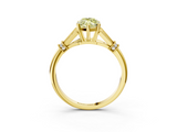 Yellow gold Fancy Yellow Marquise  Brilliant Solitaire with Pave Band and Four-Prong Setting_3