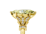 Yellow gold Fancy Yellow Marquise  Brilliant Solitaire with Pave Band and Four-Prong Setting_5