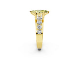 Yellow gold Fancy Yellow Marquise  Brilliant Solitaire with Side Stones on a Pave Band and Four-Prong Setting_14