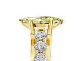 Yellow gold Fancy Yellow Marquise  Brilliant Solitaire with Side Stones on a Pave Band and Four-Prong Setting_34