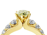Yellow gold Fancy Yellow Marquise  Brilliant Solitaire with Side Stones on a Pave Band and Four-Prong Setting_40