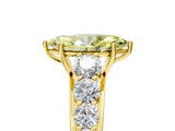 Yellow gold Fancy Yellow Marquise Cut Brilliant Diamond Pavé Band with Six-Prong Setting_5