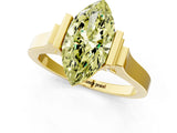 Yellow gold Fancy Yellow Marquise Cut Brilliant Solitaire Diamond Ring with Channel Set Band and Bar Prong Setting_13