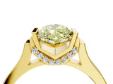Yellow gold Fancy Yellow Marquise Cut Brilliant Solitaire Diamond Ring with Channel Set Band and Bar Prong Setting_16