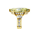 Yellow gold Fancy Yellow Marquise Cut Brilliant Three-Stone Pave Band with Four-Prong Setting_5