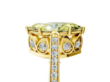 Yellow gold Fancy Yellow Marquise  Cut Cathedral Pave Diamond Engagement Ring with Six-Prong Setting_37