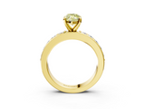 Yellow gold Fancy Yellow Marquise  Cut Channel Set Diamond Engagement Ring with Four-Prong Setting_3