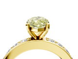 Yellow gold Fancy Yellow Marquise  Cut Channel Set Diamond Engagement Ring with Four-Prong Setting_4
