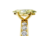 Yellow gold Fancy Yellow Marquise  Cut Channel Set Diamond Engagement Ring with Four-Prong Setting_5