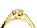Yellow gold Fancy Yellow Marquise  Cut Channel Set Solitaire Engagement Ring with Four-Prong Setting_4