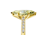 Yellow gold Fancy Yellow Marquise  Cut Channel Set Solitaire Engagement Ring with Four-Prong Setting_5