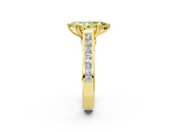 Yellow gold Fancy Yellow Marquise  Cut Channel Set Solitaire Engagement Ring with Prong Setting_2