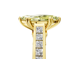 Yellow gold Fancy Yellow Marquise  Cut Channel Set Solitaire Engagement Ring with Prong Setting_5